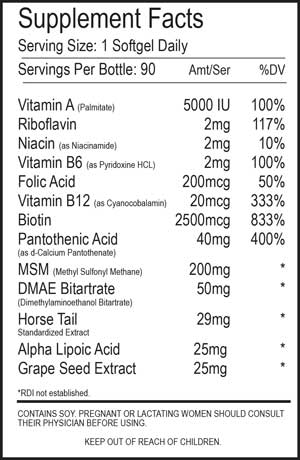 Purvana NUtrition Facts