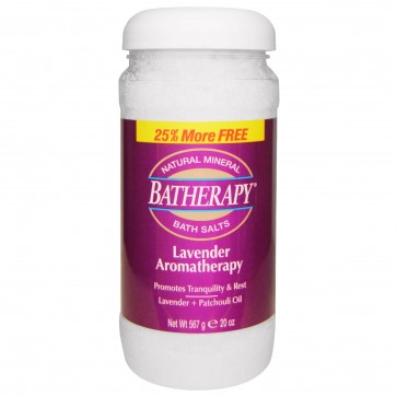 Batherapy, Natural Mineral Bath Salts, Lavender Aromatherapy, 