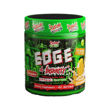 Psycho Pharma Edge of Insanity Pre Workout with Zengaba Orange Screamsicle 25 Servings