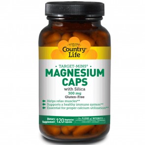 Country Life Target-Mins Magnesium Caps 300 mg 120 Veggie Caps