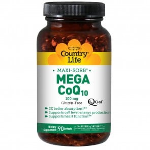 Country Life- Mega CoQ10 (100 mg) 90 Softgels