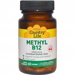 Country Life Methyl B12 Cherry Flavor 60 Lozenges