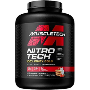 MuscleTech Nitro Tech 100% Whey Gold Strawberry 6 lbs