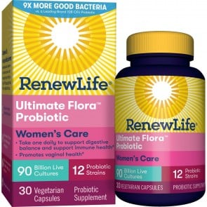 Renew Life Women's Complete Ultimate Flora Probiotic 90 Billion 30 Vegetable Capsules