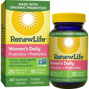 Renew Life Women’s Daily Probiotics + Prebiotics 60 Vegetable Capsules