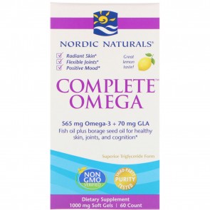 Nordic Naturals Complete Omega Lemon Flavored 60 Softgels