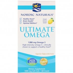 Nordic Naturals Ultimate Omega Lemon Flavored 60 Softgel