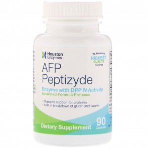 Houston Enzymes AFP-Peptizyde with DPP IV Activity 90 Capsules