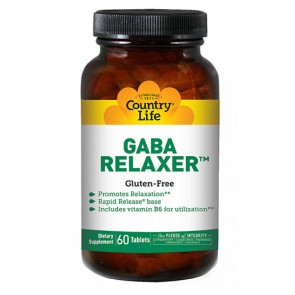 Country Life GABA relaxer with B-6 Rapid Release 60 Tablets