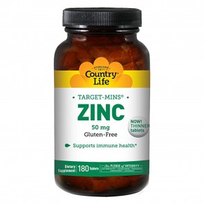Country Life Zinc 50 mg 180 Tablets