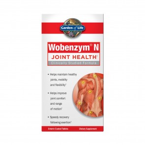 Garden of Life Wobenzym N Healthy Inflammation and Joint Support 200 Enteric-Coated Tablets