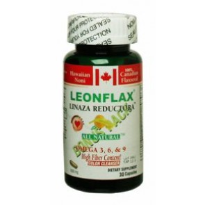 LeonFlax Linaza Reductora- Omega 3,6,9  high Fiber-  30 Capsules