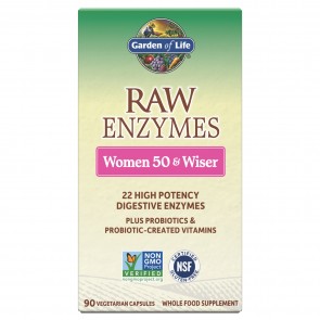 Garden of Life RAW Enzymes Women 50 & Wiser 90 Vegetarian Capsules
