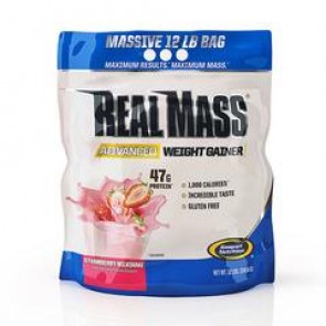 Gaspari Nutrition Real Mass Advanced Weight Gainer Strawberry Milkshake 12lbs