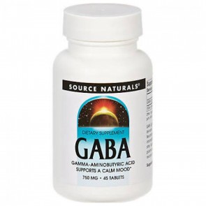 Source Naturals GABA 750mg 45 Tablets